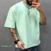 تیشرت بیسیک پاستیلی پارچه دورس