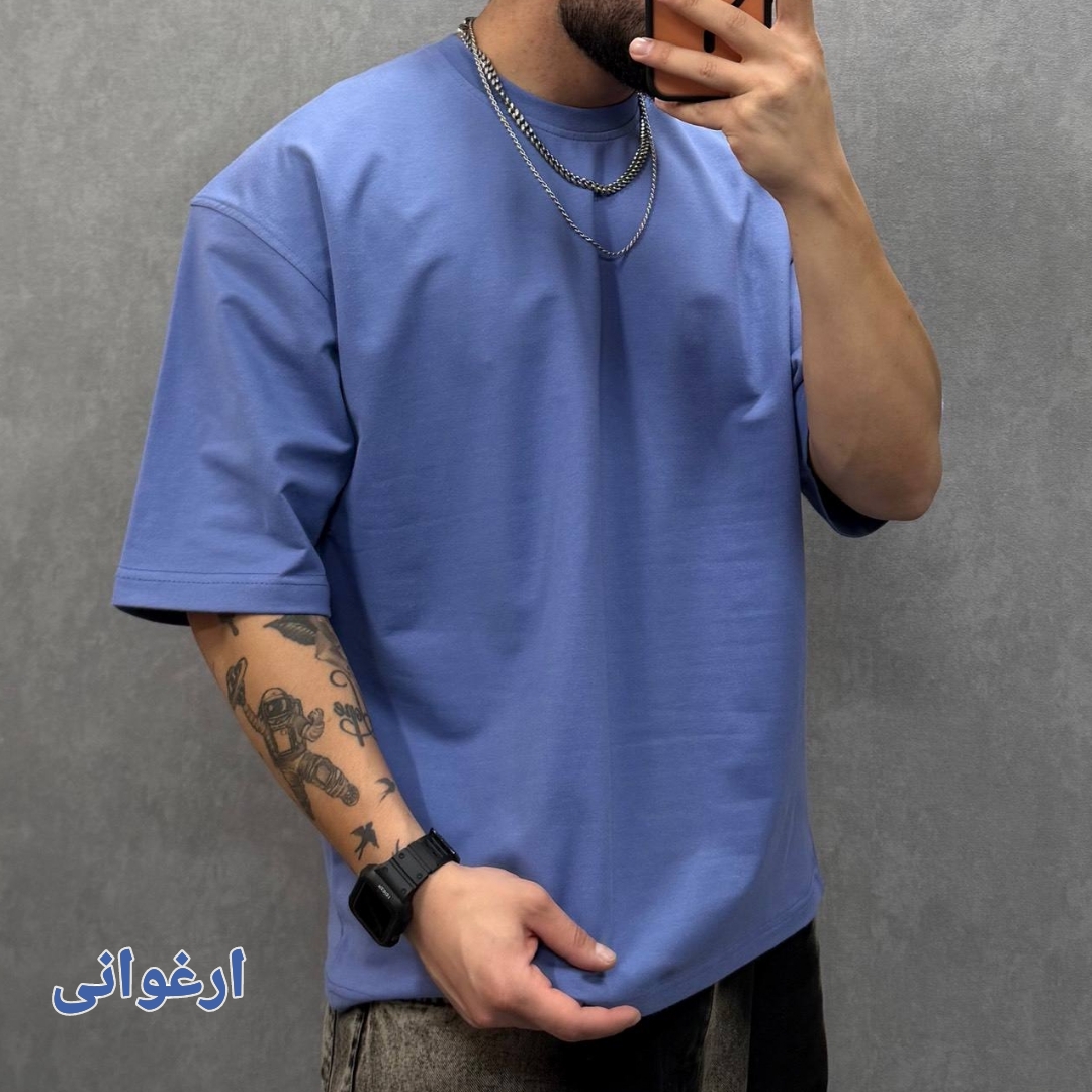 تیشرت بیسیک‌‌ پاستیلی پارچه دورس