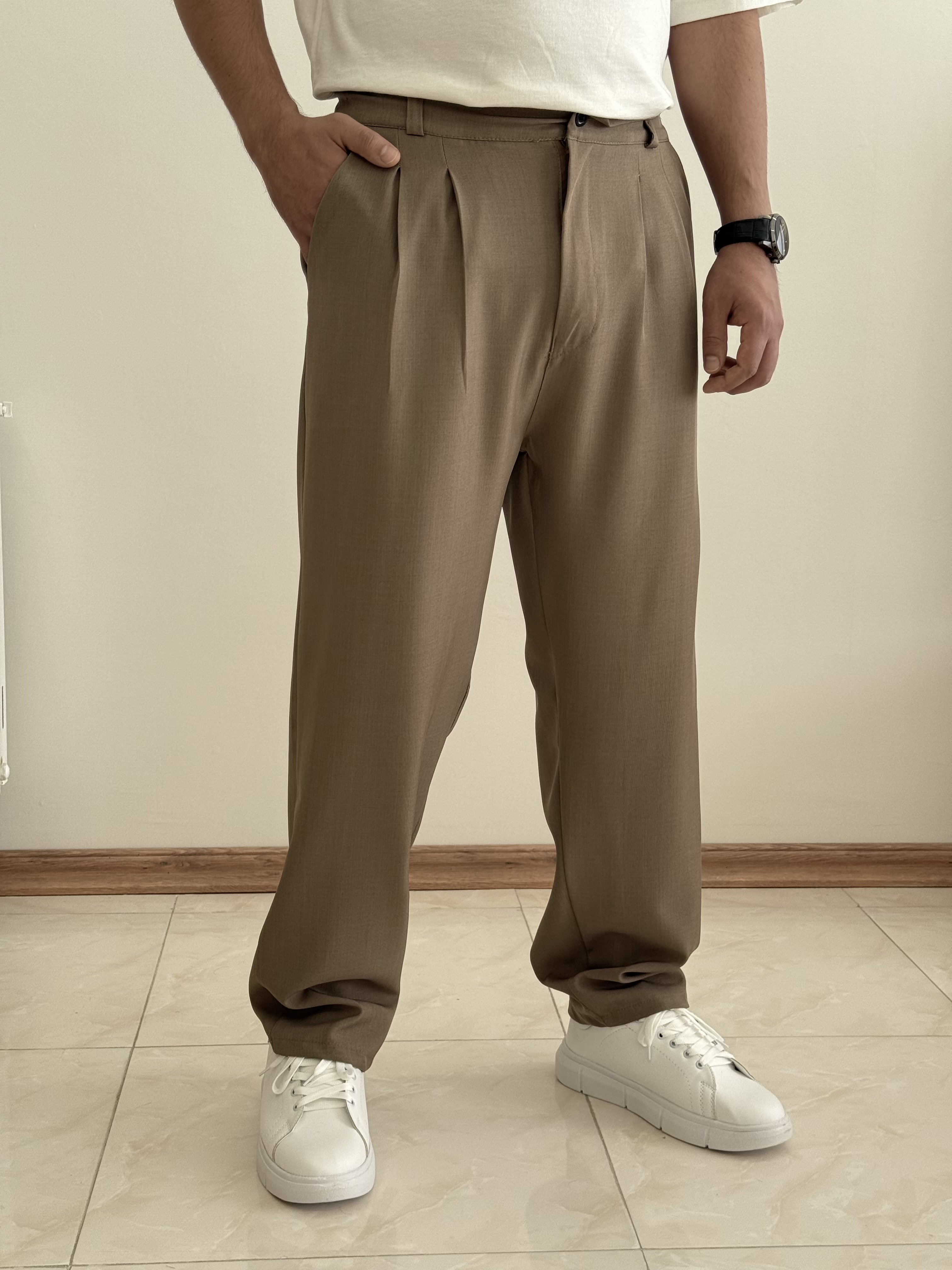 شلوار نیم بگ پارچه بزیاق ترک