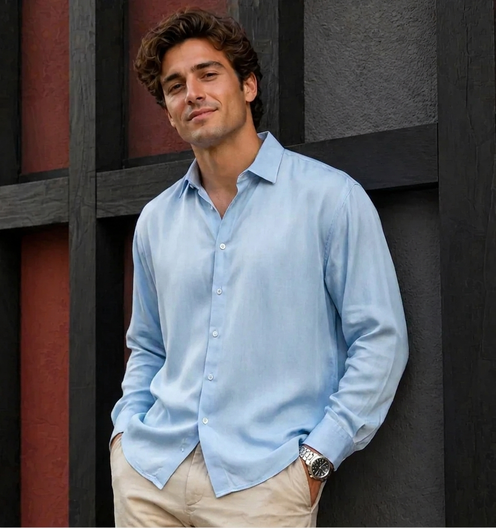 پیراهن سایز بزرگ پارچه لایوسل لَخت