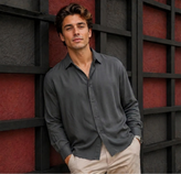 پیراهن مردانه پارچه لایوسل لَخت ترک