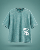 تیشرت HAPPY سبز پارچه دورس سنگشور