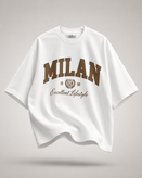 تیشرت MILAN سفید پارچه دورس چاپ زول