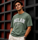 تیشرت MILAN سبز پارچه دورس چاپ زول