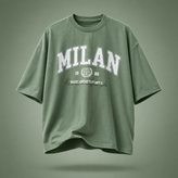 تیشرت MILAN سبز پارچه دورس چاپ زول