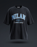 تیشرت MILAN مشکی پارچه دورس چاپ زول