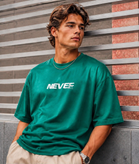 تیشرت مردانه NEVER سبز پشت نوشته