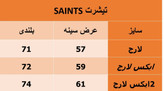 تیشرت مردانه SAINTS سفید پارچه دورس