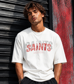تیشرت مردانه SAINTS سفید پارچه دورس