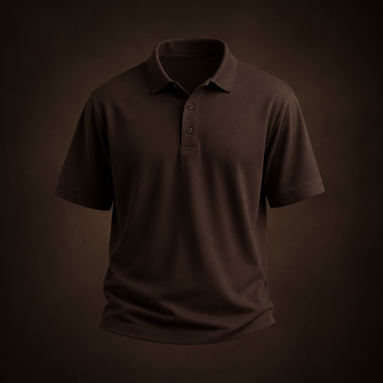پولوشرت مردانه قهوه ای سری ۲ پارچه جودون پنبه قواره استاندارد