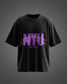 تیشرت مردانه مشکی طرح NYU پارچه مچینست ترک
